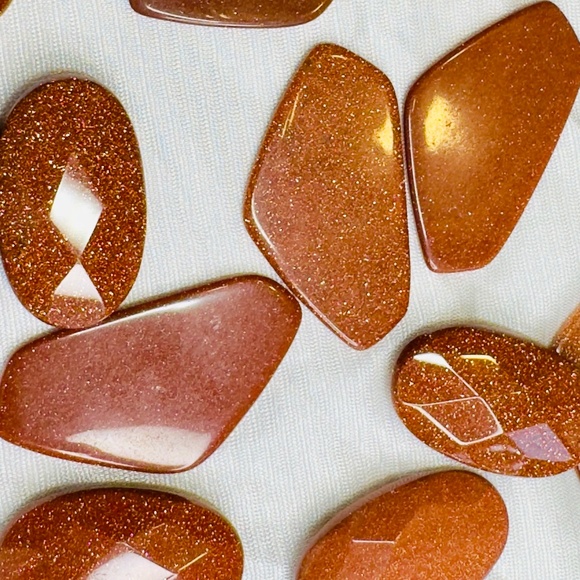 Lot of large reddish goldstone gemstones, perfect for jewelry making - Picture 3 of 3